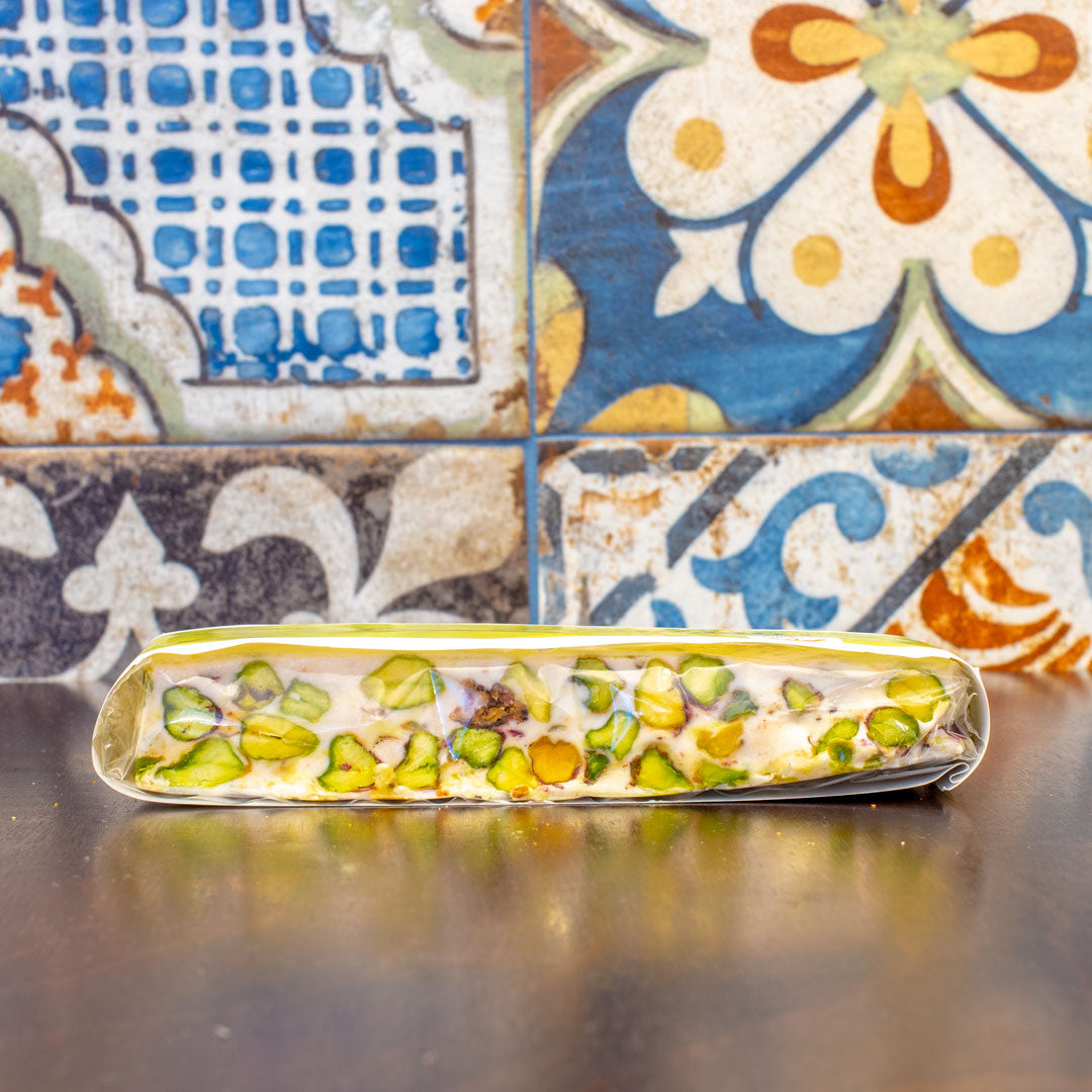 Soft pistachio nougat