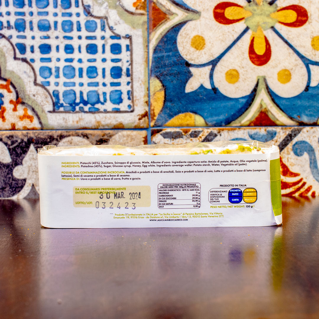 Soft pistachio nougat